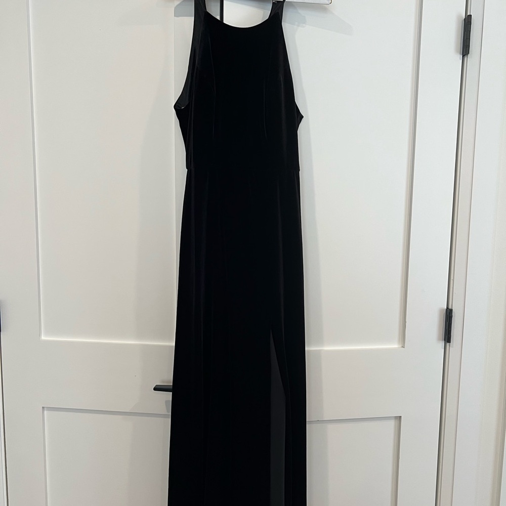 Black Velvet Halter Jenny Yoo Bridesmaids Dress